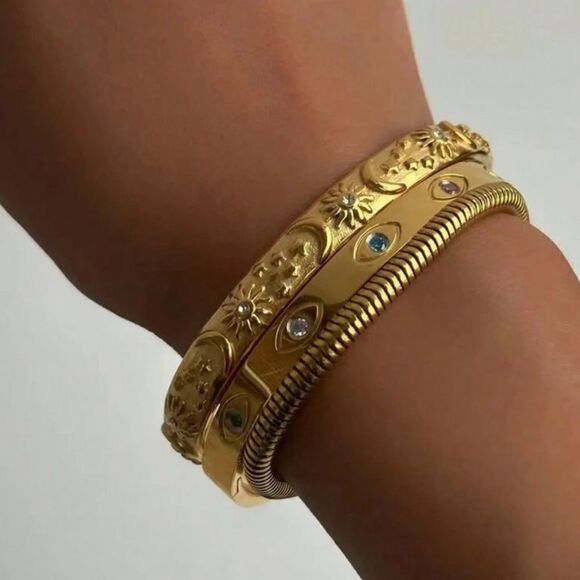 Boho moon bangle M813 - Picture 3 of 6